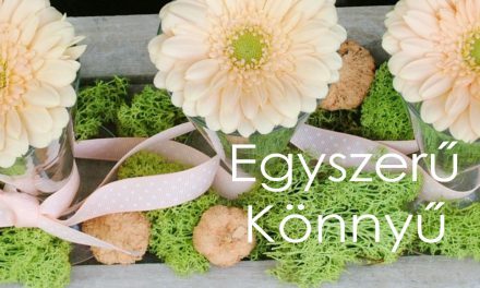 Virágos asztaldísz készítése mini gerberákkal – egyszerűen, könnyen
